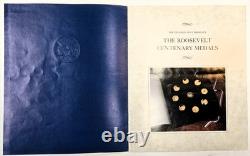 Franklin Mint Roosevelt Centenary 25 Medals 24k Gold Plate on Sterling Silver