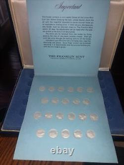 Franklin Mint STATES OF THE UNION MINI-COIN SET. 925 STERLING 1 Missing T46