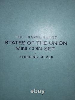 Franklin Mint STATES OF THE UNION MINI-COIN SET. 925 STERLING 1 Missing T46