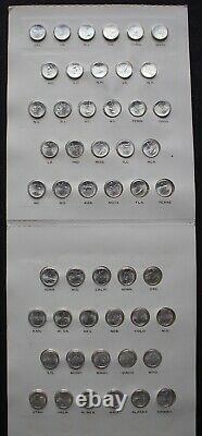 Franklin Mint'STATES OF UNION Mini 50-Coins Set STERLING SILVER-First Edition