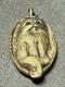 Franklin Mint Sterling Silver Cat Feline Blue Sapphire 3d Gold Overlay Pendant