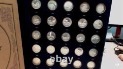Franklin Mint Series 1 and 2 Collection of Sterling Silver Antique Car Coins