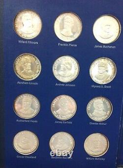 Franklin Mint Set of 36 Presidential Commemorative Proof Medals Sterling Silver
