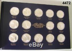 Franklin Mint Signers Of Declaration 56x32g Sterling Silver Proof Medals #4472