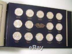 Franklin Mint Signers Of Declaration 56x32g Sterling Silver Proof Medals #4472