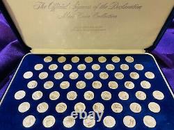 Franklin Mint Signers of the Declaration Sterling Silver 56 mini Collection