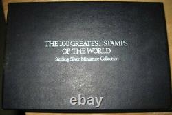 Franklin Mint Silver 100 Greatest Stamps of the World Incomplete Vintage 1981