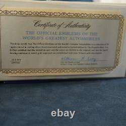 Franklin Mint Silver Ingots Emblems of the World's Greatest Auto's-Free Ship USA