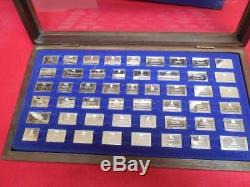 Franklin Mint Silver Ingots State Flags. 925 Sterling Silver 50 Piece Set