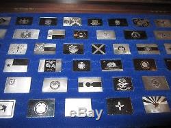 Franklin Mint Silver Ingots State Flags Sterling Silver Complete 50 PC set Rare