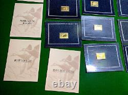 Franklin Mint Silver Official Duck Stamps Of America 24k Gold Electroplated (33)