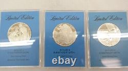 Franklin Mint Skylab 1 2 & 3 Eyewitness Medals Set Sterling Silver Coin Set of 3