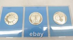 Franklin Mint Skylab 1 2 & 3 Eyewitness Medals Set Sterling Silver Coin Set of 3