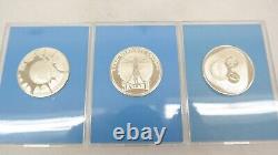 Franklin Mint Skylab 1 2 & 3 Eyewitness Medals Set Sterling Silver Coin Set of 3