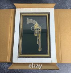 Franklin Mint Smith Wesson Model 3 American 24k Gold Sterling Silver Silhouette