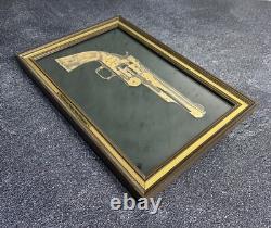 Franklin Mint Smith Wesson Model 3 American 24k Gold Sterling Silver Silhouette