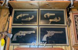 Franklin Mint Smith Wesson Model 3 American 24k Gold Sterling Silver Silhouette