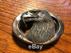 Franklin Mint Solid Sterling Silver Gilroy Roberts American Eagle Belt Buckle