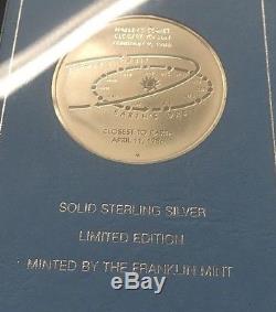 Franklin Mint Solid Sterling Silver Limited Edition Coin Halley's Comet 1986