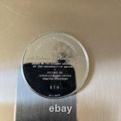 Franklin Mint Solid Sterling Silver University Of Michigan Ltd Ed Plate