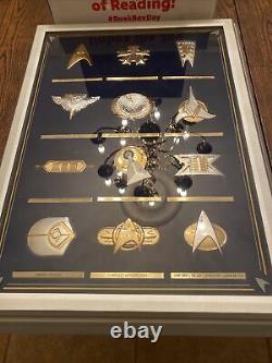 Franklin Mint Star Trek 12-piece Insignia Badge Collection Sterling Silver