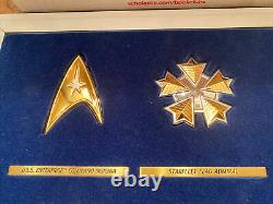 Franklin Mint Star Trek 12-piece Insignia Badge Collection Sterling Silver