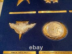 Franklin Mint Star Trek 12-piece Insignia Badge Collection Sterling Silver