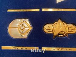 Franklin Mint Star Trek 12-piece Insignia Badge Collection Sterling Silver