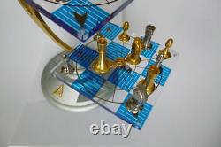 Franklin Mint Star Trek 3D Chess Set- 24 carat Covered w Gold & Sterling Silver
