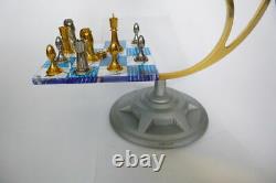 Franklin Mint Star Trek 3D Chess Set- 24 carat Covered w Gold & Sterling Silver