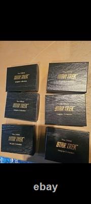 Franklin Mint Star Trek Insignia Badges Sterling Silver Framed 24K Gold Set Franklin Mint Star Trek Insignia Badges Sterling Silver Framed 24K Gold Set