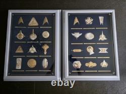 Franklin Mint Star Trek Insignias Sterling Silver Framed 24K Gold (BOTH SETS)