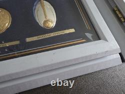 Franklin Mint Star Trek Insignias Sterling Silver Framed 24K Gold (BOTH SETS)