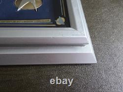 Franklin Mint Star Trek Insignias Sterling Silver Framed 24K Gold (BOTH SETS)
