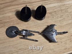 Franklin Mint Star Trek Sterling Silver USS EXCELSIOR And Romulan War Bird Lot