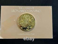 Franklin Mint Star of Bethlehem 2 oz 24k Gold Sterling Silver Medal Proof