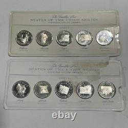 Franklin Mint States Of The Union Series 50-State Sterling Proof Set Complete