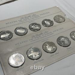 Franklin Mint States Of The Union Series 50-State Sterling Proof Set Complete
