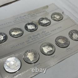 Franklin Mint States Of The Union Series 50-State Sterling Proof Set Complete