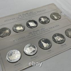 Franklin Mint States Of The Union Series 50-State Sterling Proof Set Complete