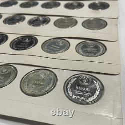 Franklin Mint States Of The Union Series 50-State Sterling Proof Set Complete