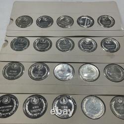 Franklin Mint States Of The Union Series 50-State Sterling Proof Set Complete