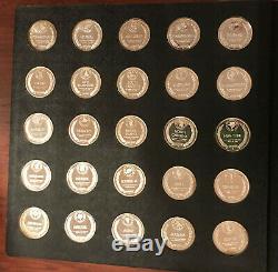 Franklin Mint States Of The Union Series Sterling Silver 50 Coin Set box papers