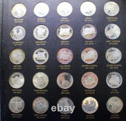 Franklin Mint States Of The Union Series Sterling Silver Proof Complete Set 50pc