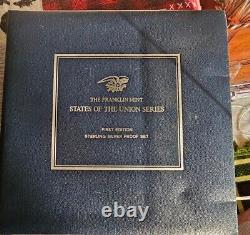 Franklin Mint States Of The Union Series Sterling Silver Proof Set 1st Edition