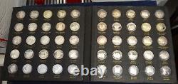 Franklin Mint States Of The Union Sterling X50 Proof Coin Set 21.4 Ozt