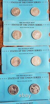 Franklin Mint States of The Union Sterling Silver lot of 20 coins. Rare HTF