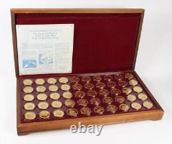 Franklin Mint States of the Union Governors' Ed. 24k Plated Sterling Medal Set