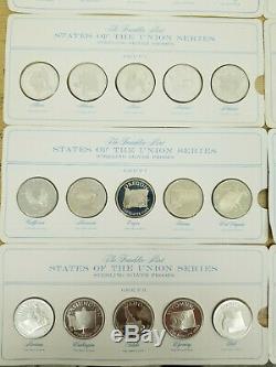 Franklin Mint States of the Union Series 50 Sterling Silver Proofs 22.5 oz