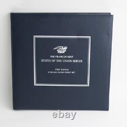 Franklin Mint States of the Union Series Proof Sterling Silver Set 50 Coins